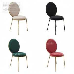 Sedia da Pranzo di Alta Gamma in Velluto Blu <span class=keywords><strong>con</strong></span> Gambe in Acciaio Dorato, Seduta Imbottita per Feste, Banchetti e Hotel, Ordinabile su Pallet - Product Image 1