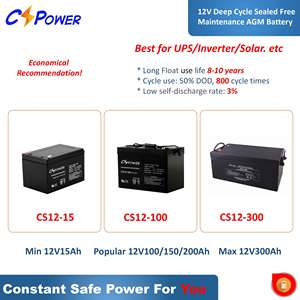 Batería de ciclo profundo CSPower 12V 200ah <span class=keywords><strong>AGM</strong></span>, batería de almacenamiento para panel solar de - Product Image 6