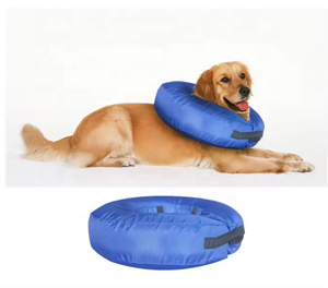 USMILEPET Adjustable PVC Nylon Pet <b>Elizabethan</b> <b>Collar</b> Solid Soft Blow-Up Protective Donut Cone Prevents <b>Dog</b> Biting Scratching - Product Image 1