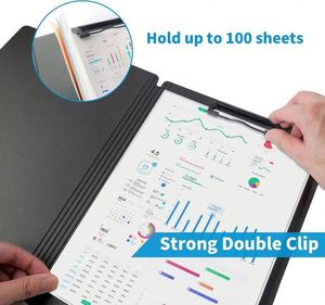 Porte-documents A4 à double clip, 360 °   Organisateur de documents pliable et rotatif, porte-documents pour le bureau et les fournitures scolaires - Product Image 3