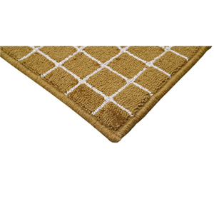 Modern Geometric Grid Area Rug Rectangle Organic Cotton Flat Weave Living Room Decor Washable Indoor Floor Mat - Product Image 5
