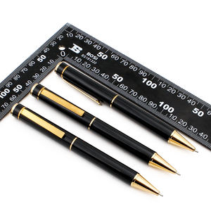 Bolígrafo de Lujo para Hombre, Metálico Negro, Tipo Twist, con Clip Dorado y Logotipo Personalizable - Product Image 4