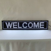 Letrero Publicitario LED Programable, Pantalla LED Interior con Mensajes Desplazables, Letrero Publicitario de Texto Blanco Montable en Pared