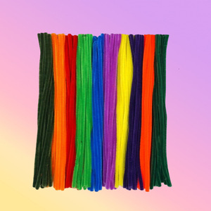 100 pièces de tiges de chenille de 6 mm, nettoyeurs de fil de fer pour fleurs, nettoyeurs de tuyaux pour pivoines, pour artisanat - Product Image 5