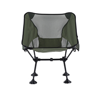 Produit phare : Chaise de pêche pliante Moon Chair avec poche, modèle pieds de canard
