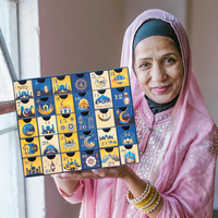 Décorations personnalisées du Ramadan, boîte cadeau vide pour le calendrier de l'Aïd à faire soi-même, boîte cadeau en papier pour le calendrier de l'Aïd avec 30 tiroirs de compte à rebours
