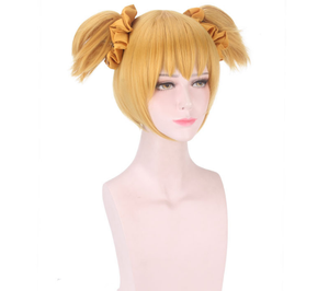 Anxin doble cola de caballo peluca arco nudo <span class=keywords><strong>corto</strong></span> limpio flequillo Cosplay <span class=keywords><strong>pelo</strong></span> falso Anime chica doble cola de caballo - Product Image 3