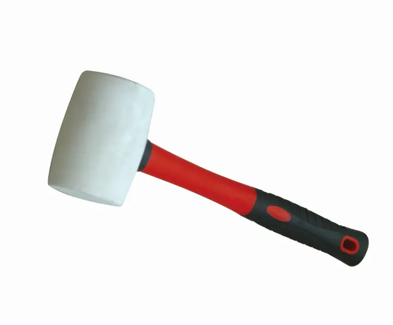 H2327 Hand werkzeuge multi-zweck gummi mallet hammer mit fiberglas griff