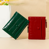 TAOMICMIC dompet wanita, kantung pendek ritsleting pola batu Vintage