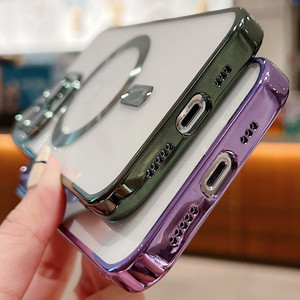 Per caso 16PROMAX elettrolitico trasparente senza fili ricarica magnetica di aspirazione della coda del telefono custodia <span class=keywords><strong>iphone</strong></span> 14 <span class=keywords><strong>13</strong></span> 12 11promax - Product Image 4