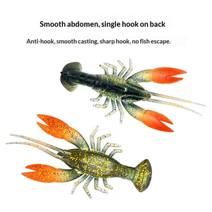 Aotuo Leurre souple réaliste bionique de type écrevisse et homard, enveloppé de plomb, 7 cm 12 g, avec hameçon, pour <span class=keywords><strong>la</strong></span> pêche au bar en eau salée - Product Image 5