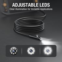Endoscope à double objectif Teslong, caméra d'inspection mécanique, sonde flexible à fibre optique, pour l'automobile/HVAC