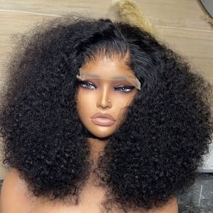 Perruques Lace Front Afro Kinky Curly Ombrées Pré-Pluckées Prêtes à Porter Sans Colle en Cheveux Humains pour Femmes Noires – Vente en Gros - Product Image 2