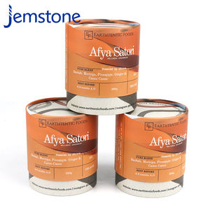 Custom Design Recyclable Food Matcha Capsule Kraft Paper Tube Cardboard Cylinder <b>Packaging</b> Protein Powder <b>Chocolate</b> Container - Product Image 2