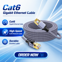 Câble réseau Gigabit Cat6, câble Ethernet RJ45 haute vitesse pour ordinateur, routeur, maison et ingénierie réseau