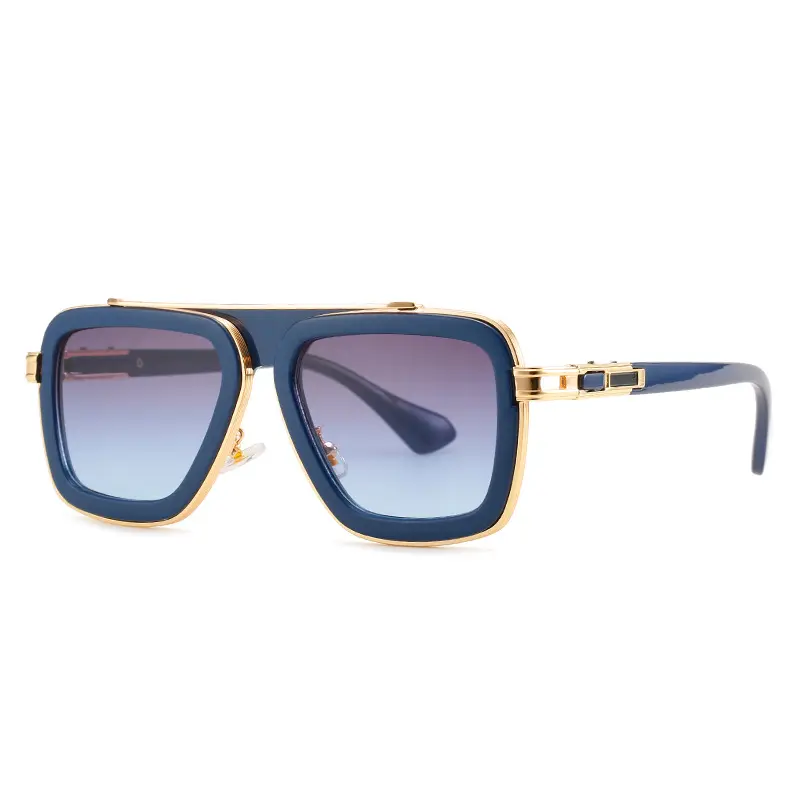 2021 Fashion Brand Gradient Pilot Sunglasses For Men Vintage Alloy Unique Claw Oval Sun Glasses Women Oversized Driving Shades