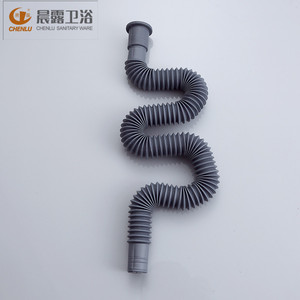 Manguera de desagüe extensible Chenlu de 84.5 mm, curvada, con conexión por compresión, fácil instalación para lavabos y fregaderos - Product Image 3