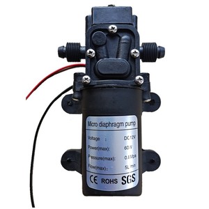 Pompe à eau auto-amorçante à pulvérisation 12V60W DC, booster à <span class=keywords><strong>reflux</strong></span>, diaphragme, pression 0,6 MPa, débit 5 L/min, plastique, ASEAN Afrique - Product Image 2
