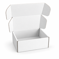 Boîte d'expédition pliable en carton ondulé blanc personnalisée, petite, pour l'e-commerce et la vente en gros
