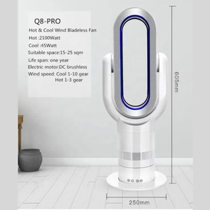 2025 l'alta qualità portatile 2 in 1 intelligente elettrica ad alta velocità torre piedistallo aria di raffreddamento e riscaldatore senza pale ventola di riscaldamento - Product Image 3