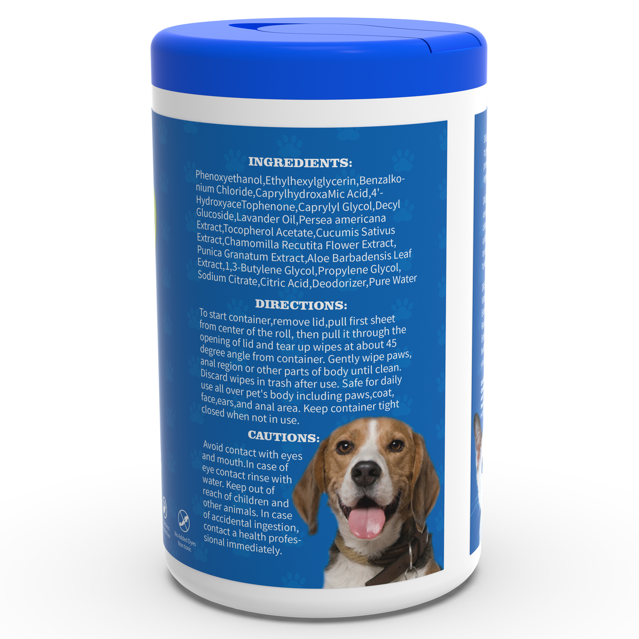 Pet Wet Wipes - Hypoallergenic Aloe Vera Vitamin E Pet Cleaning Wipes for Dogs Cats | Dr.Easy Brand