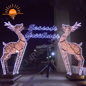 Motivo LED festivo Espectáculo <span class=keywords><strong>iluminado</strong></span> LED gigante Decoración iluminada <span class=keywords><strong>Reno</strong></span> de Navidad LED brillante para exteriores - Product Image 1