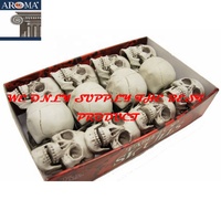 12 pièces réalistes Halloween Prop squelette crâne décorations murales 4*3*3.5 pouces pour décor de fête