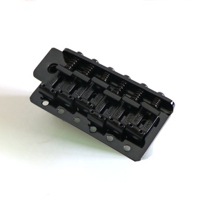 Donlis Vintage Bent Saddle Black Guitar Tremolo Bridge pour guitare ST avec bloc de taille standard et barre <span class=keywords><strong>Whammy</strong></span> - Product Image 4