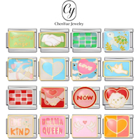 Nouveau Bracelet Modulaire en Acier Inoxydable Soudé, Motif Flèche, Chien, Colombe de la Paix, Dessin Animé, DIY, Breloque Italienne