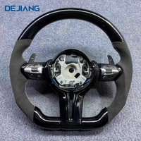 Volant de direction en bois de pêcher de style sportif compatible avec BMW F15 F22 F30 F31 F32 F10 F06 F20 F80 E90 G30 E60 E46 E92 G20 X5 E70 M4