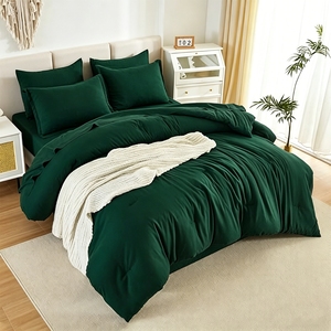 Ensemble de literie personnalisé 3 pièces Boho <span class=keywords><strong>vert</strong></span> <span class=keywords><strong>forêt</strong></span> uni avec <span class=keywords><strong>drap</strong></span>-<span class=keywords><strong>housse</strong></span> élastique pour chambre à coucher, service OEM ODM - Product Image 6