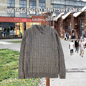 เสื้อโปโล 2025 สไตล์ Old Money แบบใหม่ กระดุมครึ่งตัว คาร์ดิแกนลำลอง ทรงเข้ารูป ผ้าถัก ลอเรน สำหรับผู้ชาย ผ้าขนสัตว์ สไตล์ Old Money วินเทจ - Product Image 2