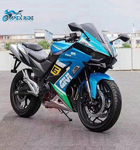 Motocicleta Deportiva Azul Verde H2-200cc de Alta Velocidad, Monocilíndrica, Refrigerada por Aire, de Cuatro Tiempos, con Árbol de Levas en Cabeza y Eje de Equilibrio - Product Image 1