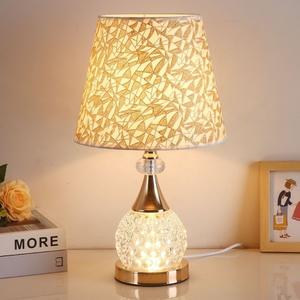 Lampe de chevet moderne et simple en cristal pour chambre à coucher, nouvelle décoration intérieure, télécommande, intensité réglable, alimentation CC pour décoration de chambre de mariage - Product Image 4