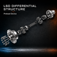 Diferencial de Engranajes Helicoidales de Alto Rendimiento para BMW Serie 3 E30 E36, 188 mm, Caja Mediana, LSD con Ajuste de Torque