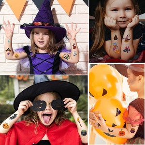 Personalizado Halloween Horror Boca Grande cara cicatriz araña y calabaza maquillaje espeluznante FIESTA DE Navidad tatuaje temporal pegatina - Product Image 5