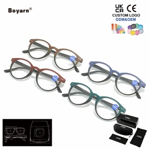 Boyarn - <span class=keywords><strong>Gafas</strong></span> <span class=keywords><strong>de</strong></span> Lectura Correctivas Unisex con Marco Redondo <span class=keywords><strong>de</strong></span> PC, Bloqueo <span class=keywords><strong>de</strong></span> Luz Azul, para <span class=keywords><strong>Presbicia</strong></span>, para Hombre y Mujer - Product Image 3