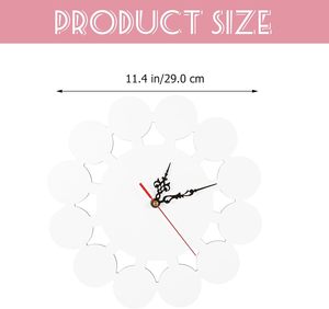 <span class=keywords><strong>Orologio</strong></span> da Parete Fai-da-Te per Sublimazione, Decorativo in MDF Senza Ticchettio con <span class=keywords><strong>Ingranaggi</strong></span> in Legno per Soggiorno - Product Image 3