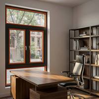 Fenêtre à battant en aluminium certifiée anti-ouragan Miami-Dade, triple vitrage NFRC, anti-vent, pour maison en Floride