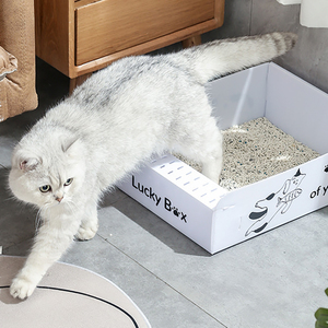 宠物户外使用的紧凑型和可重复使用的一次性版本猫砂盒，带盖，适用于大猫高侧面 - Product Image 6