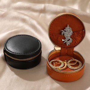 Customized Logo Portable Mini Leather Zipper With Tassel <b>Ring</b> Jewelry Bag Luxury Travel Necklace Earring <b>Storage</b> Jewelry Bag - Product Image 4