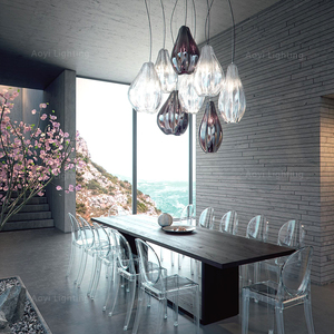 Tùy Chỉnh Hiện Đại Pha Lê Thủy Tinh Đèn Chùm Điều Khiển Từ Xa Có Thể Điều Chỉnh Chiều Cao E26 Bóng Đèn Cơ Sở Cho Biệt Thự Phòng Khách Sảnh Khách Sạn AC Điện - Product Image 5