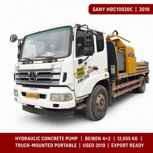 รถปั๊มคอนกรีตดีเซลติดตั้งบนรถบรรทุก Sany HBC10020C มือสอง ปี 2019 เครื่องยนต์ Beiben 4x2 กำลังการผลิต 100 เมตร/ชม. ระยะส่งคอนกรีตในแนวตั้ง 150 ม./แนวตั้ง 500 ม. - Product Image 1