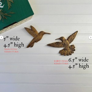 Décoration murale en résine en forme d'oiseau, style rétro, emballage individuel - Product Image 2