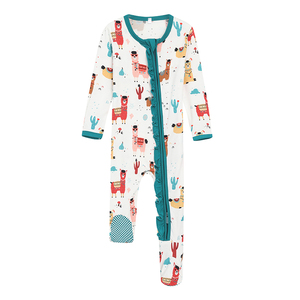 Productos al por mayor Mameluco de bambú con burbujas para bebé Mamelucos con estampado de animales para bebé Mameluco sin mangas personalizable - Product Image 2