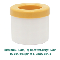 Moule à glaçons en silicone de qualité alimentaire, seau à glaçons, moule à glaçons cylindrique facile à démouler avec couvercle pour la maison, le whisky, les cocktails