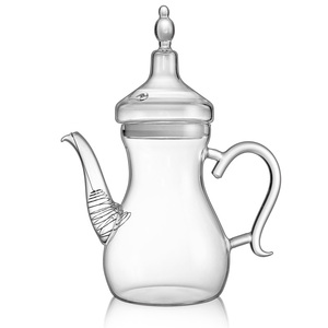 Vetreria calda stile <span class=keywords><strong>turco</strong></span> arabico teiera in vetro resistente al calore ad alta borosilicato trasparente teiera in vetro per fiori di tè <span class=keywords><strong>rosso</strong></span> - Product Image 3