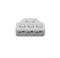 BELEKS 42V DC 3A Répartiteur LED 1 entrée 3 sorties Connecteur rapide femelle à enfoncement Bornes de contact en cuivre Boîtier en nylon Basse tension