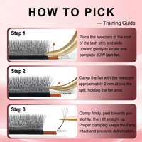 Extensions de cils 5D en forme de W à espacement réduit, cils naturels doux en forme de V, bouquets de volume préfabriqués, faux cils