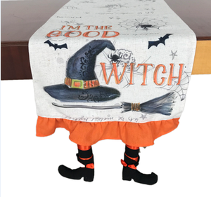 Couvre-lit d'Halloween personnalisé avec motif de crâne d'araignée orange, 100% polyester, design brodé vintage - Product Image 1
